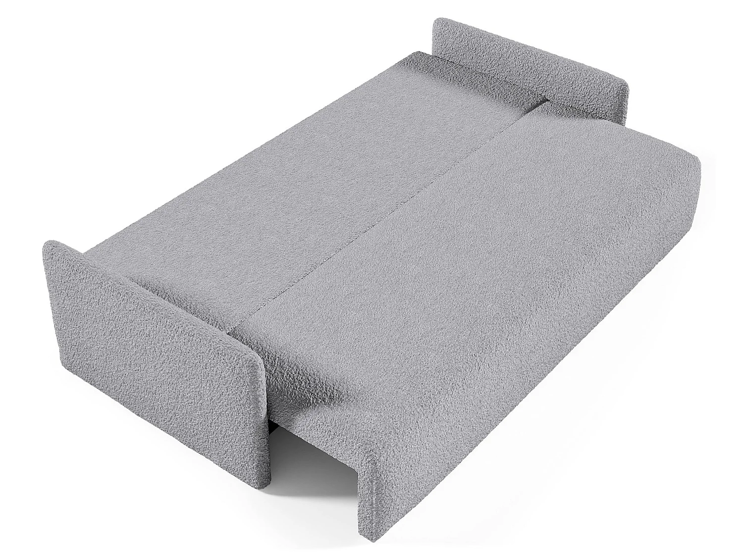 Canapé convertible 3 places - en bouclette gris - GLOVE
