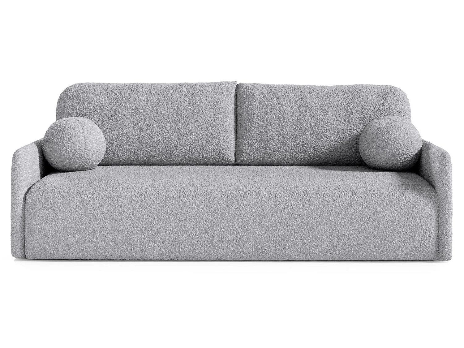 Canapé convertible 3 places - en bouclette gris - GLOVE