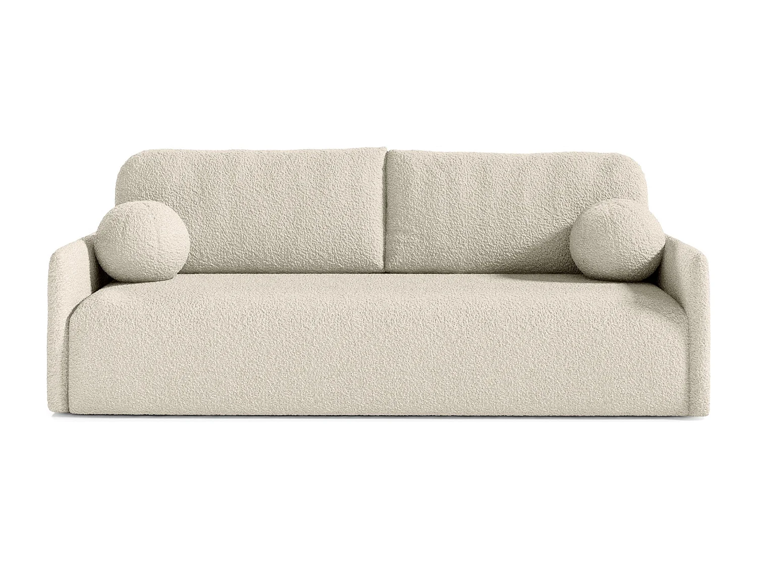 3-zits slaapbank - in beige bouclé - GLOVE