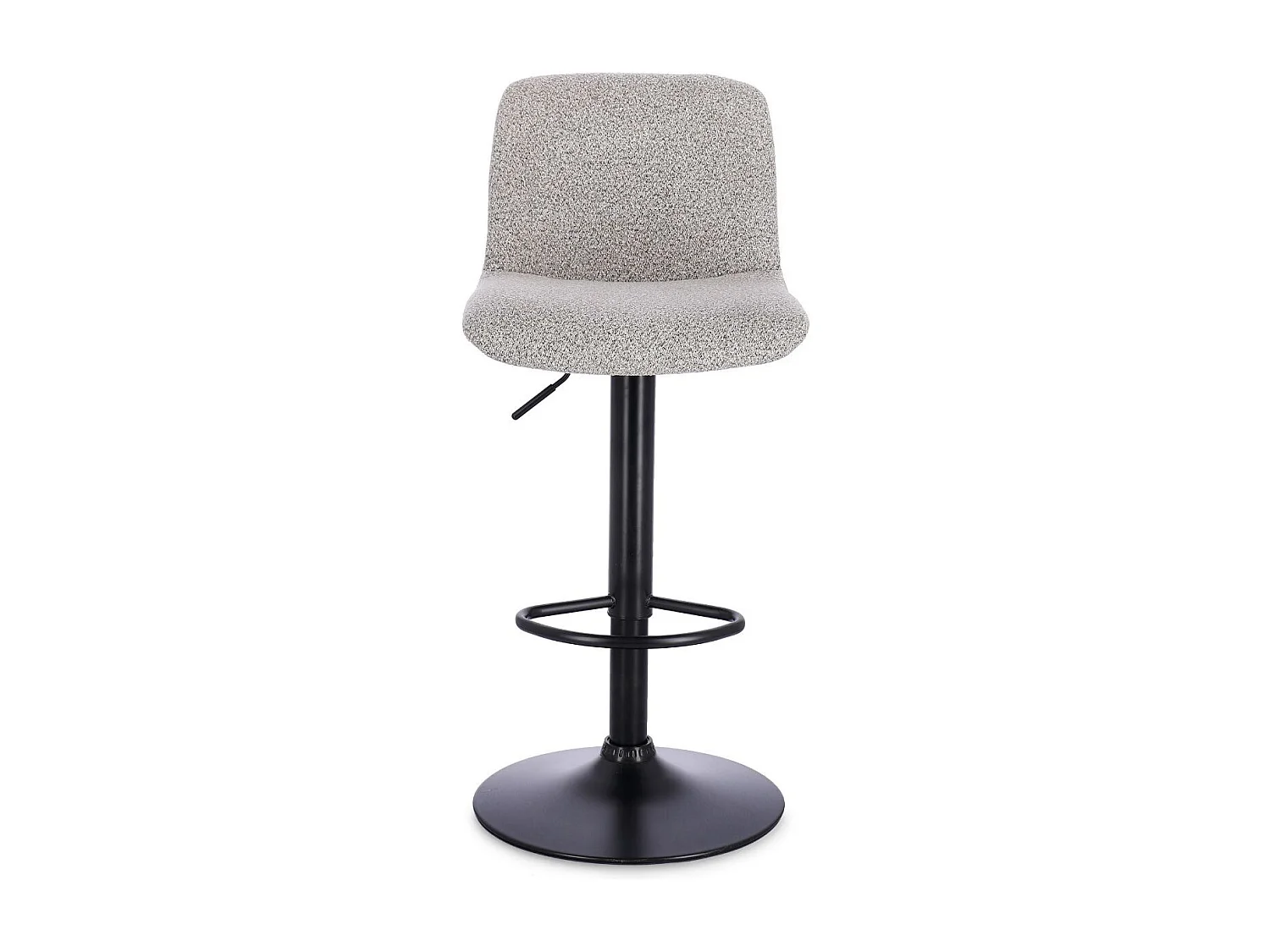 Tabourets de bar réglables en métal noir et tissu (lot de 2) - RAPHAEL