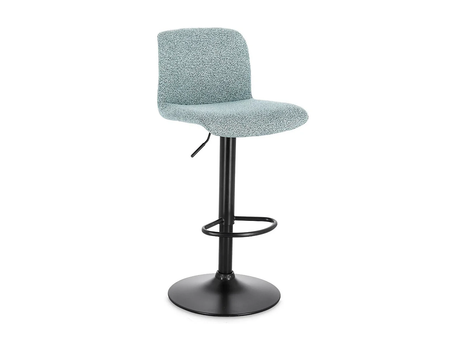 Tabourets de bar réglables en métal noir et tissu (lot de 2) - RAPHAEL