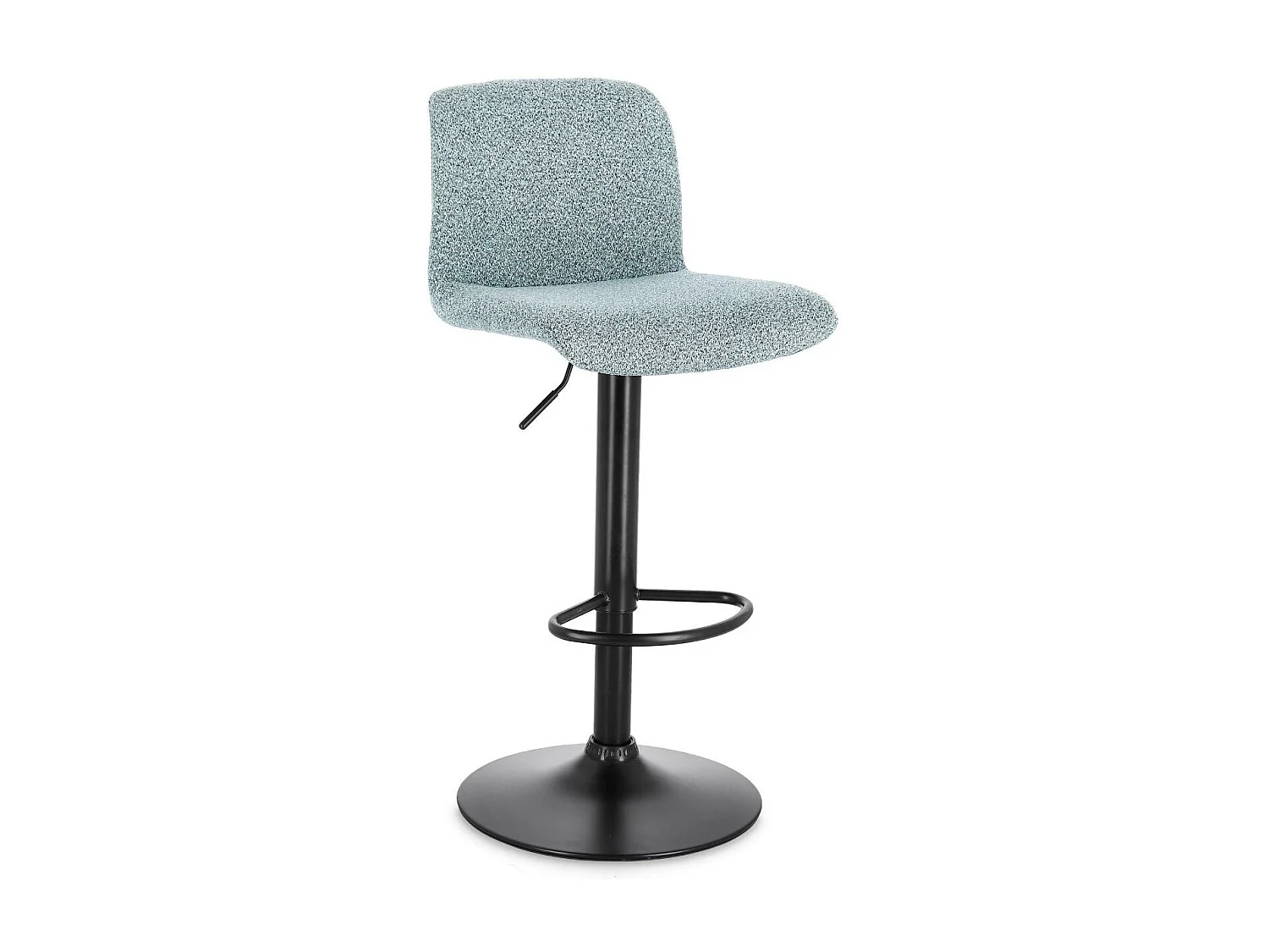 Tabourets de bar réglables en métal noir et tissu (lot de 2) - RAPHAEL