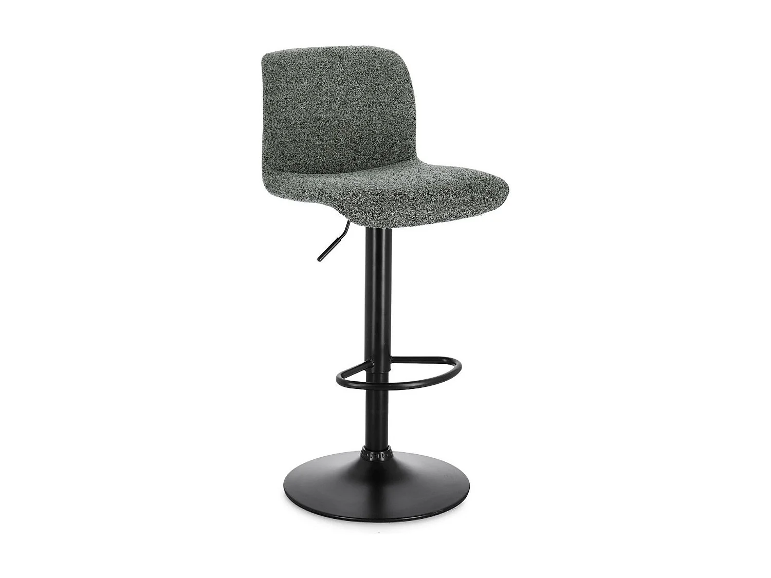 Tabourets de bar réglables en métal noir et tissu (lot de 2) - RAPHAEL