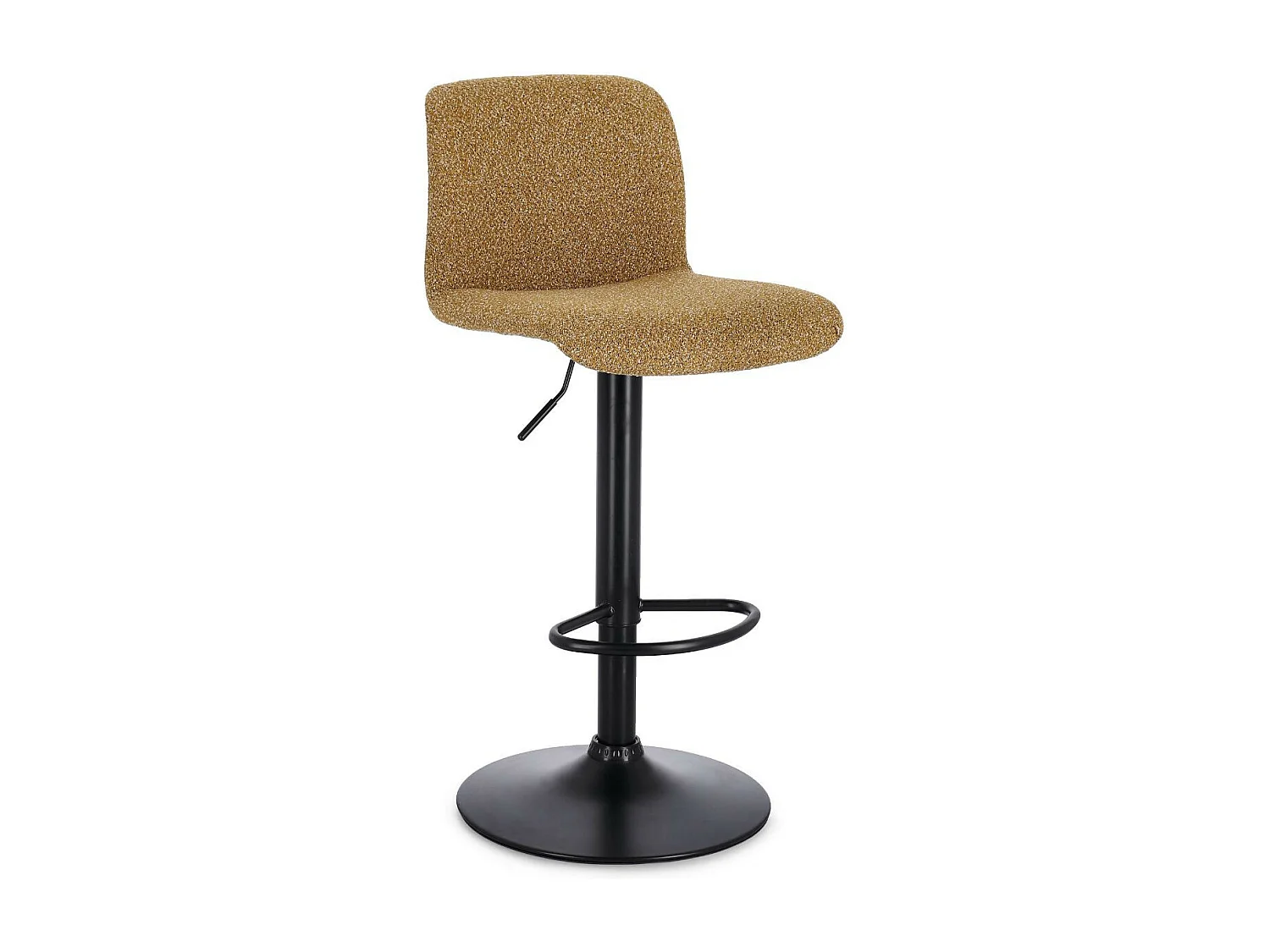 Tabourets de bar réglables en métal noir et tissu (lot de 2) - RAPHAEL