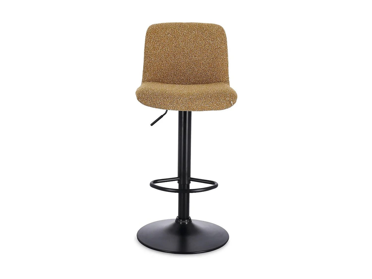 Tabourets de bar réglables en métal noir et tissu (lot de 2) - RAPHAEL