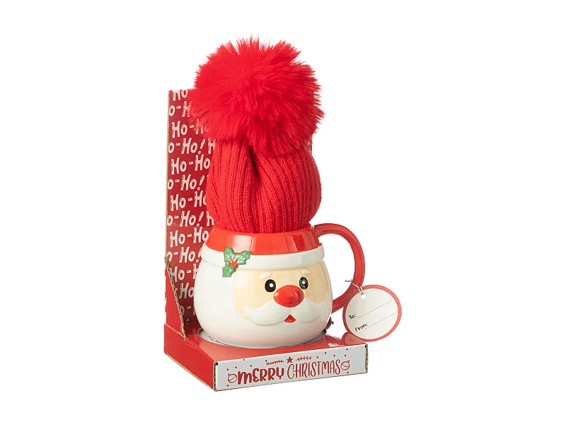 Tasse en Céramique & Bonnet "Père Noël" 30cm Multicolore