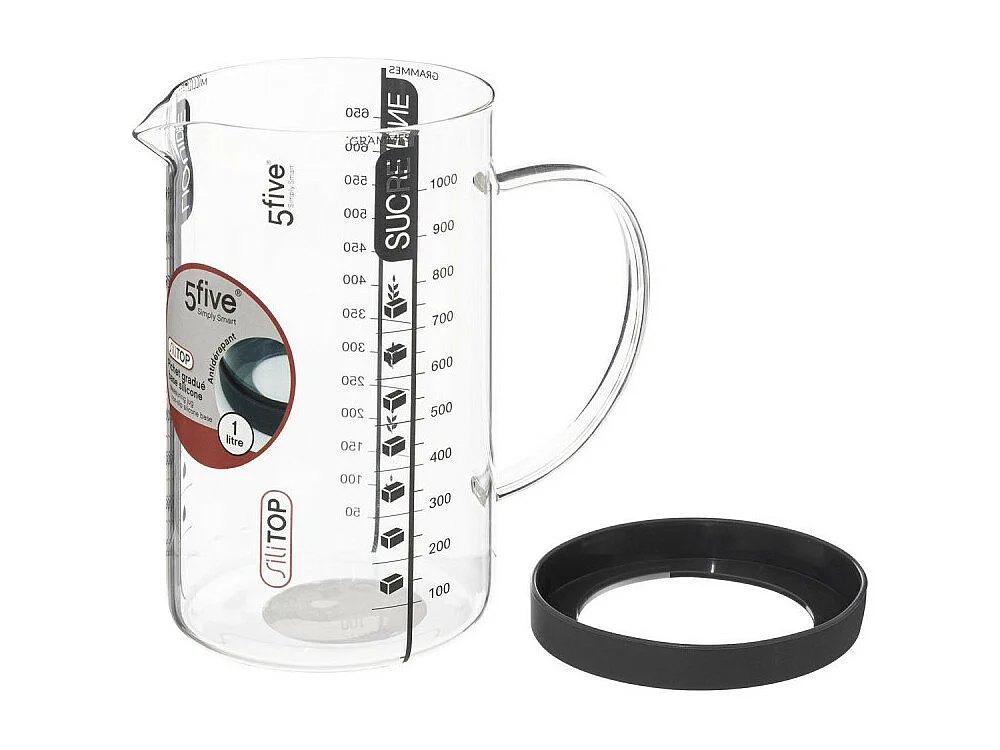 Verre Doseur Gradué Verre "Silitop" 1L Transparent