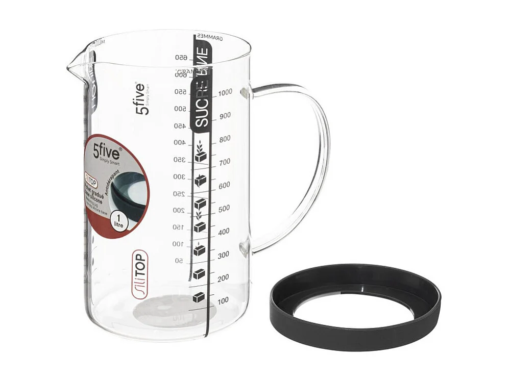 Verre Doseur Gradué Verre "Silitop" 1L Transparent