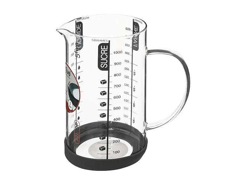 Verre Doseur Gradué Verre "Silitop" 1L Transparent