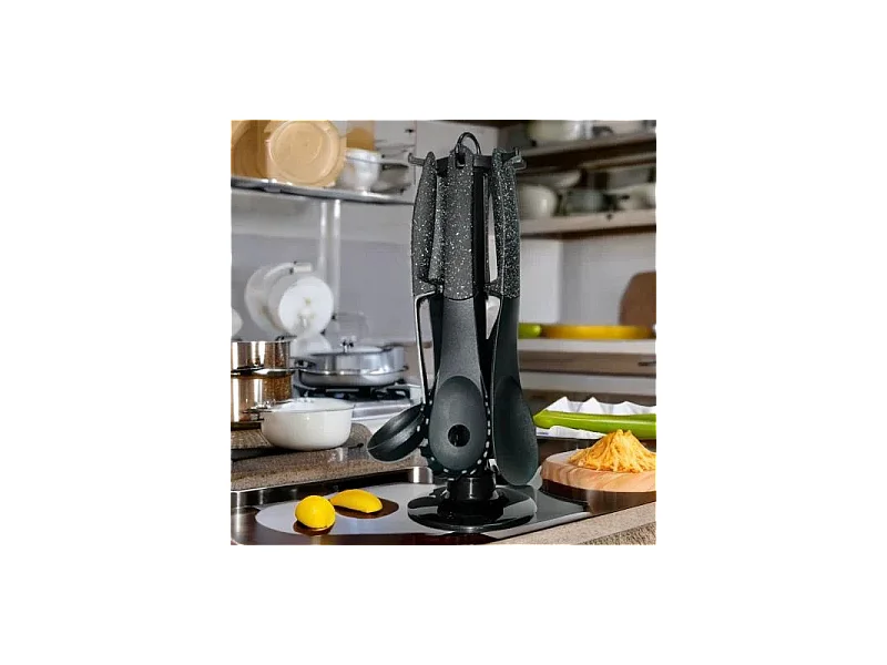 Set d'ustensiles de cuisine 7 pièces Noir Royalty Line RLU05