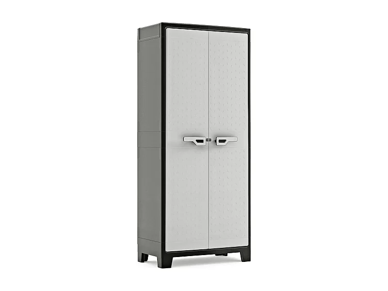 Armoire de rangement avec étagères Titan Noir et gris 182 cm