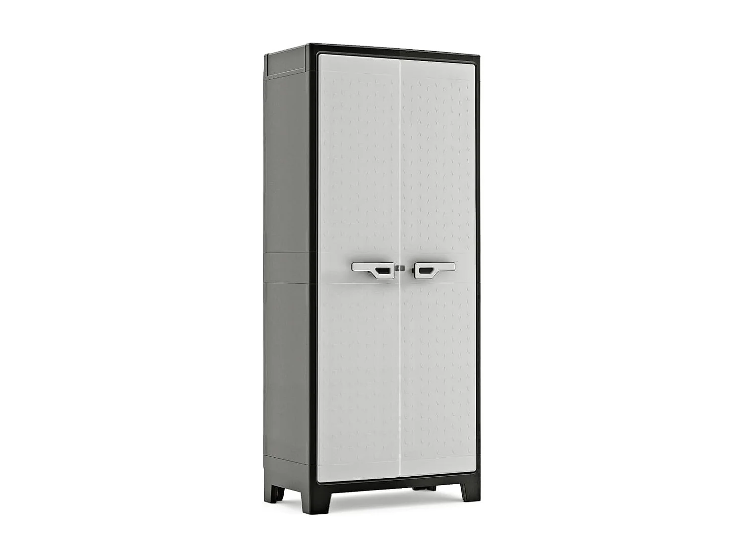 Armário arrumação c/ prateleiras Titan 182 cm preto e cinzento