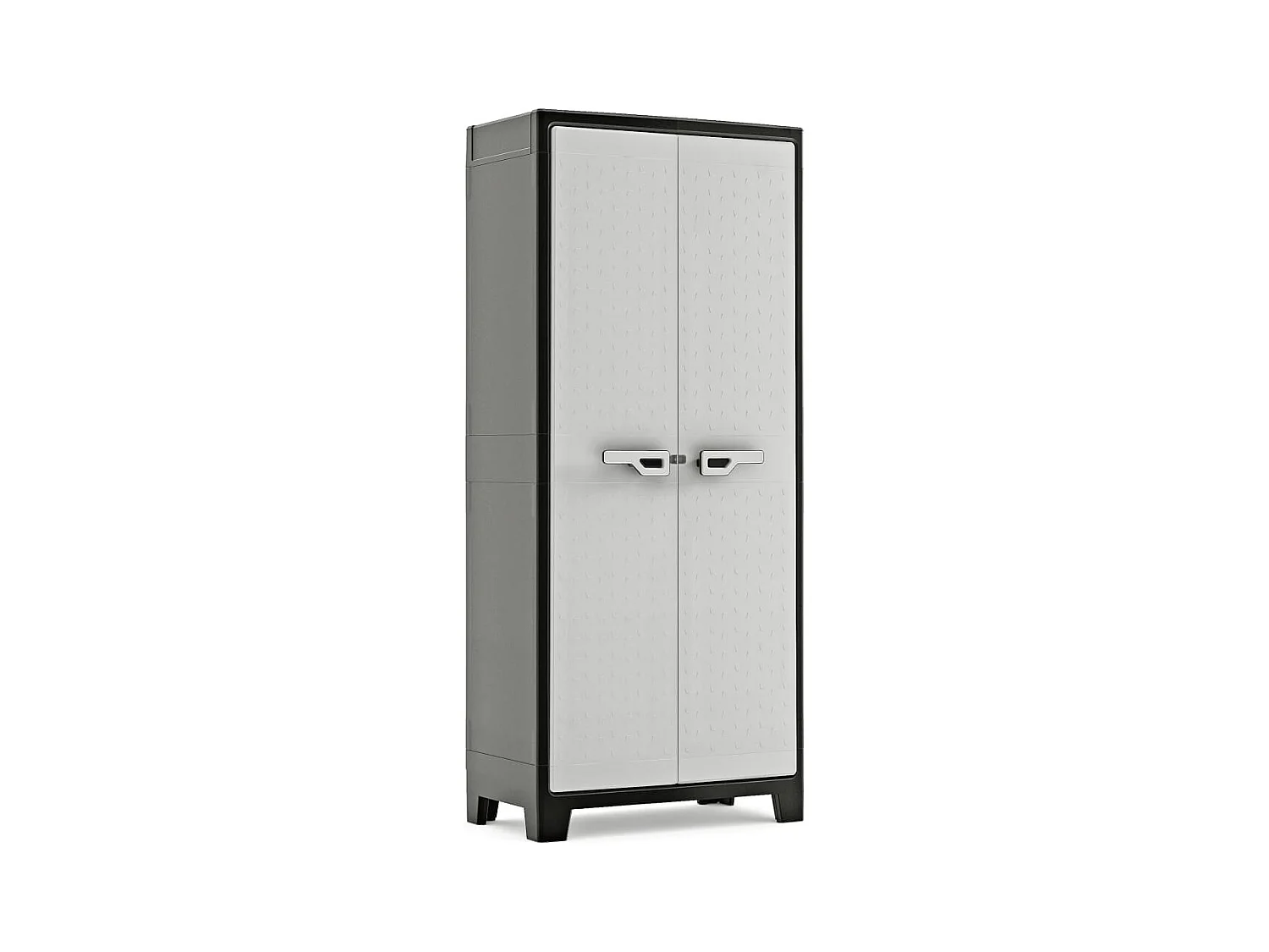 Armoire de rangement avec étagères Titan Noir et gris 182 cm