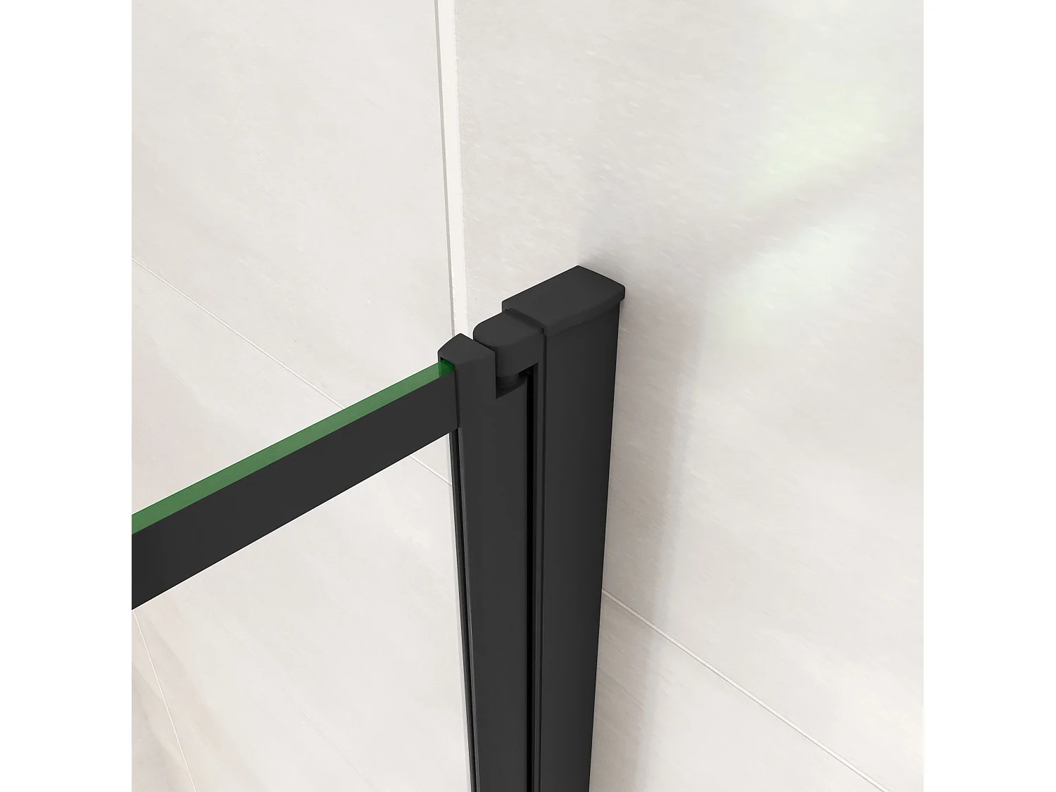 Mampara de bañera serigrafiada de líneas verticales negras Perfil Negro Mate Cristal Templado 4mm Tamaño:(780-800)x1400mm-AICA