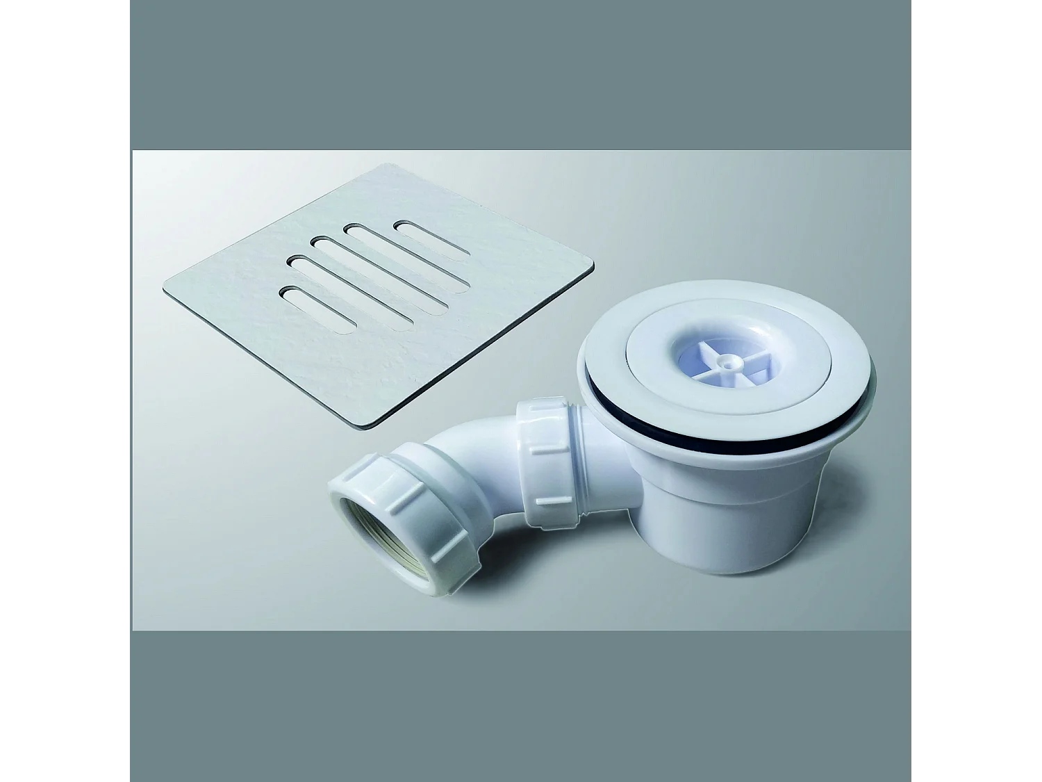 Cabine de duche rectangular Bater Perfil cromado Anticalcário 6mm (980-1000)x(880-900)x1950mm + Base de duche 90x100x3cm textura pizarra+Ralo-AICA