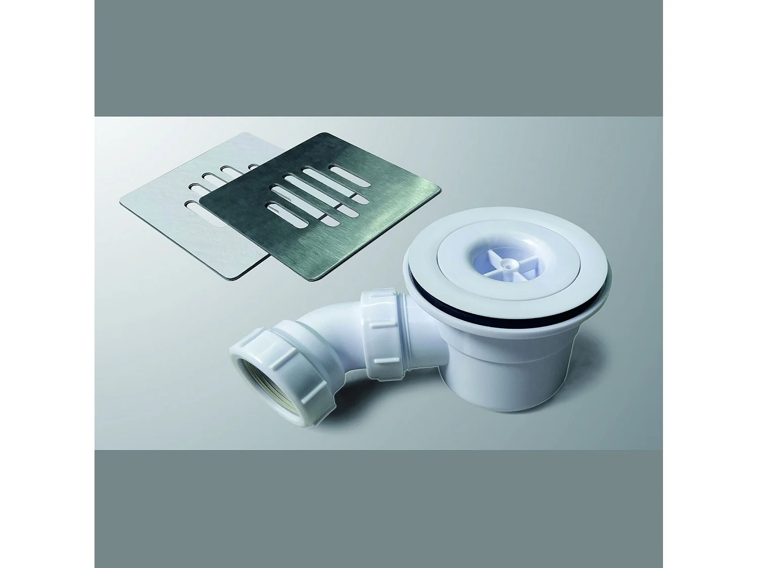 AICA Mampara de Ducha Frontal Abatible,Perfil Cromado Vidrio Antical 6mm (986-1016)x1950mm+Plato de Ducha 90x100x3cm textura pizarra+Desagüe