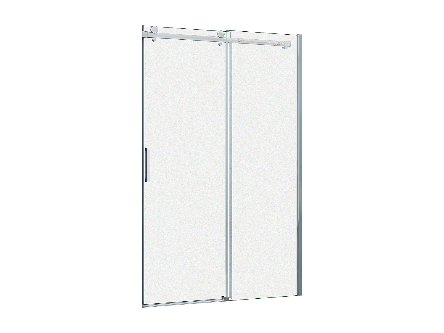 Porta de duche correr frontal Perfil cromado Vidro temperado 8mm com tratamento anti-calcário (1160-1200)x1950mm-AICA