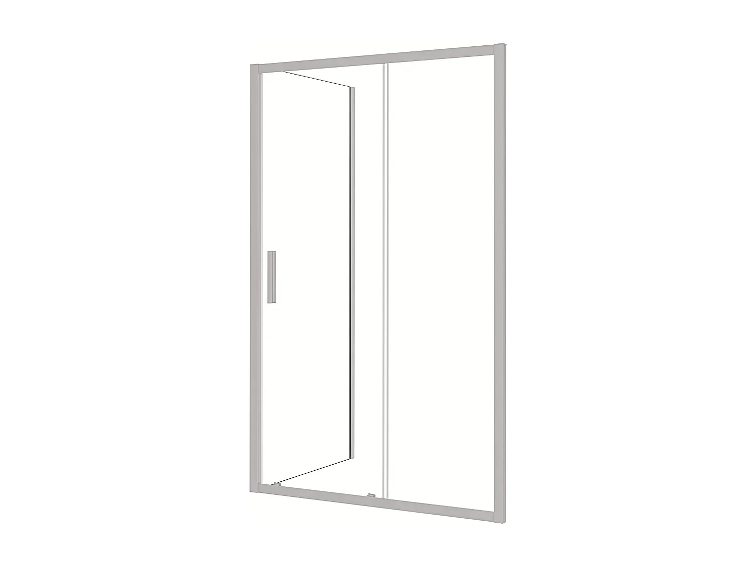 AICA Mampara de Ducha Frontal Corredera+Panel Lateral,Perfil Gris Mate,Vidrio Templado 5mm (1161-1201)x(880-900)x1850mm