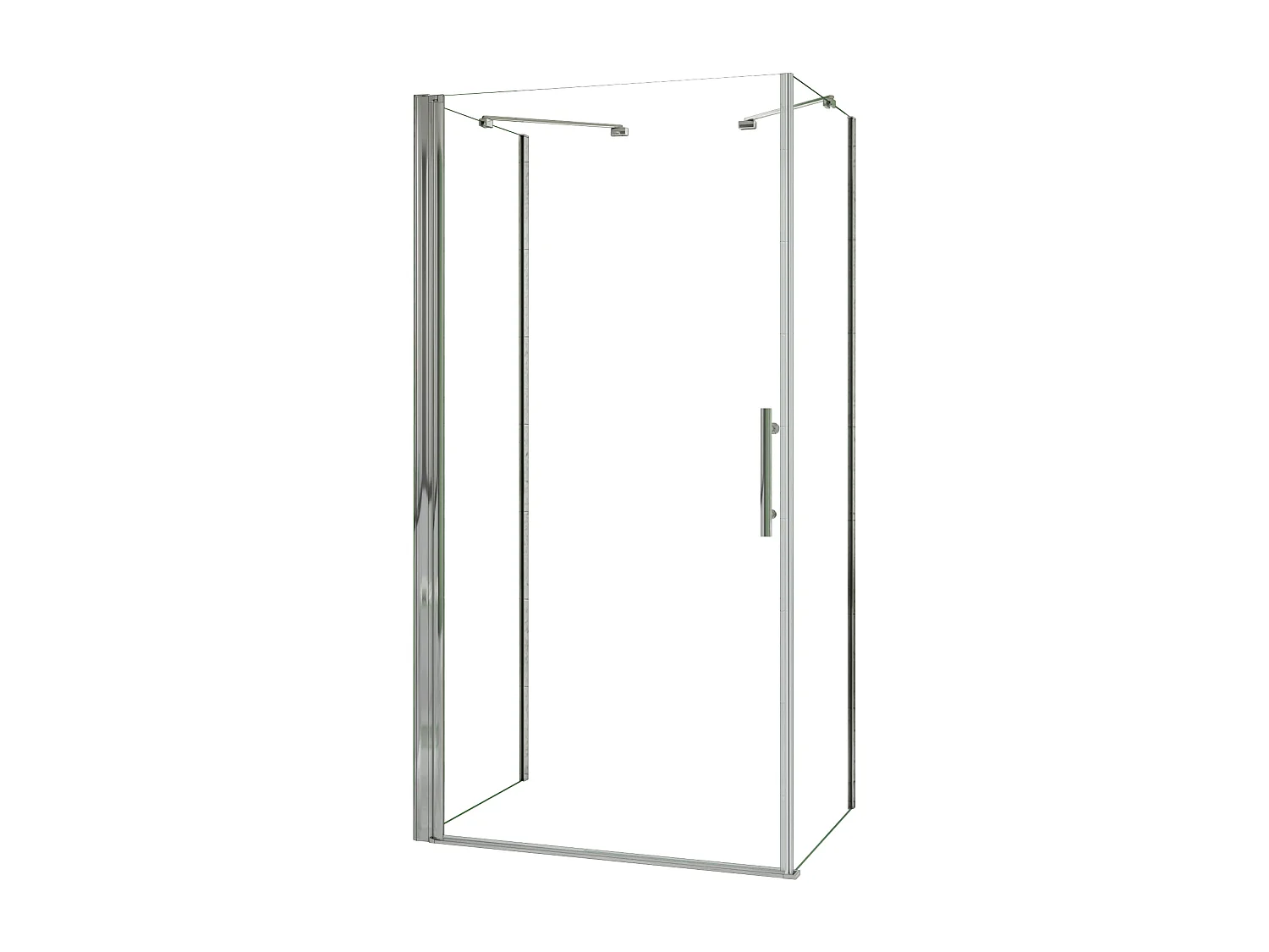 AICA Mampara de Ducha Frontal Abatible+Paneles Laterales,Vidrio Antical 6mm,Perfil Cromado (880-900)x(894-914)x(880-900)x1950mm