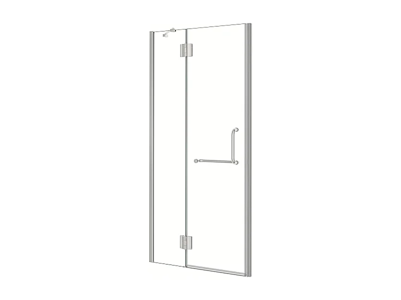 AICA Mampara de Ducha Frontal Abatible Perfil Cromado Vidrio Antical 8mm (980-1010)x1900mm