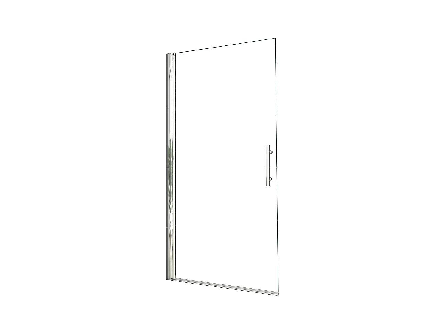 AICA Walkin Mampara de Ducha Frontal Abatible,Perfil Cromado,Vidrio Antical 6mm (945-965)x1950mm