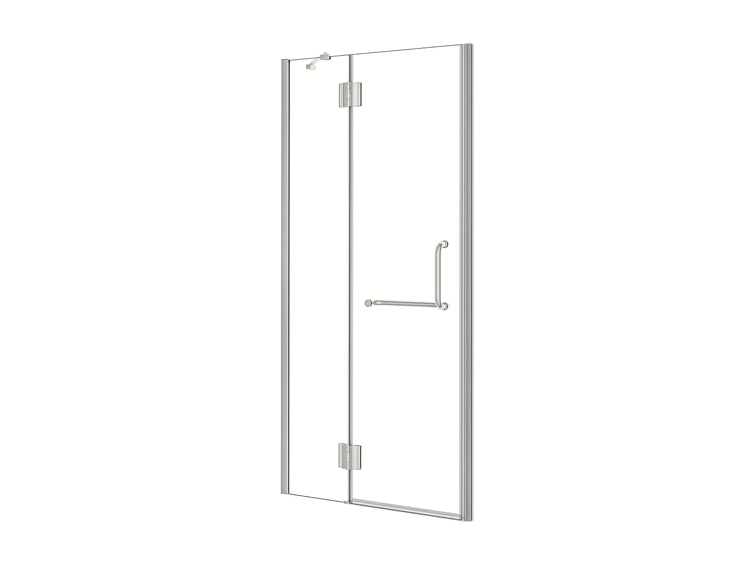 AICA Mampara de Ducha Frontal Abatible Perfil Cromado Vidrio Antical 8mm (880-910)x1900mm