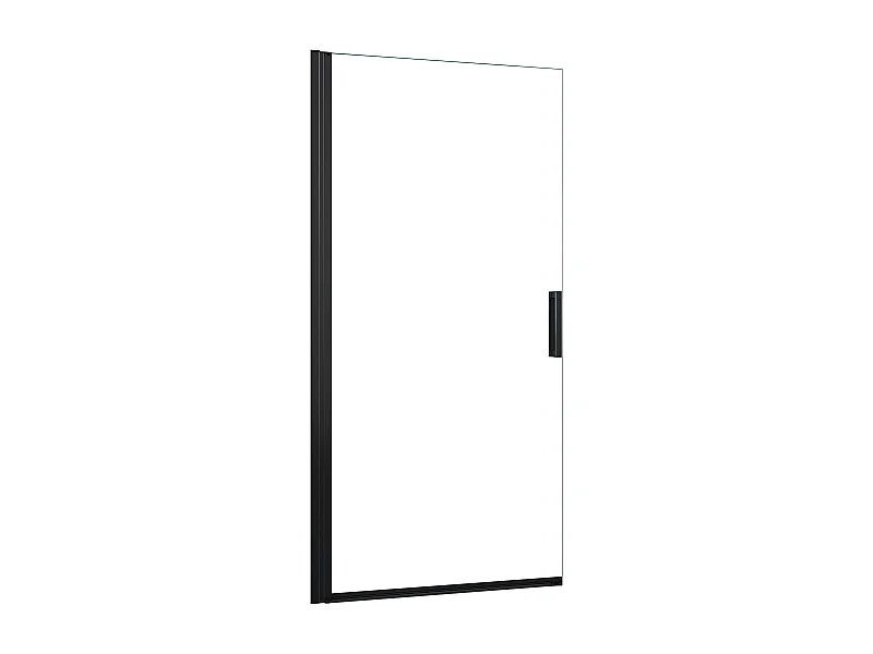 AICA Walk in Mampara de Ducha Frontal Abatible,Perfil Negro Mate,Vidrio Antical 8mm (852-872)x2000mm