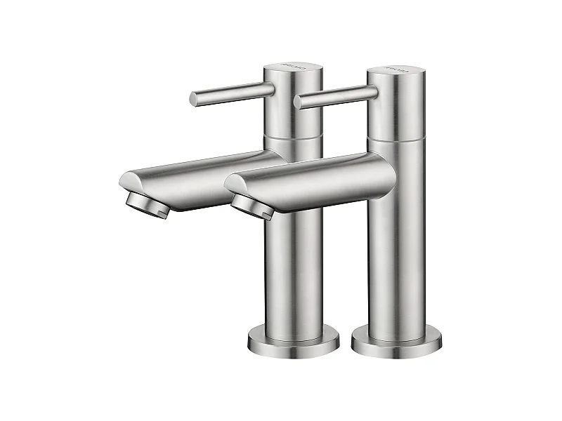 Cecipa max 2-teiliges Handwaschbecken-Wasserhahn, gebürsteter Kaltwasserhahn, mit austauschbarem Luftsprudler, EU-Modell