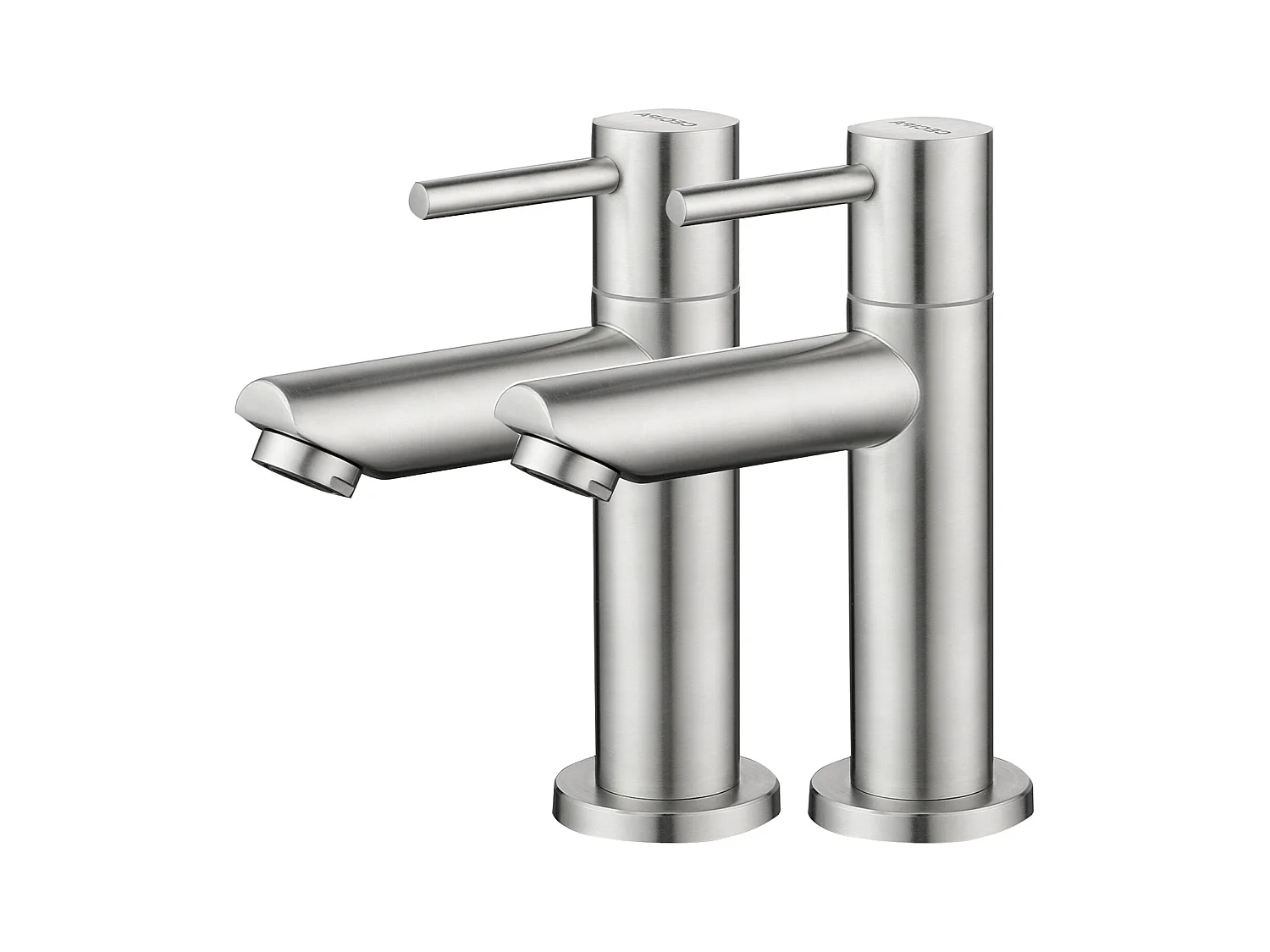 Cecipa max 2PCS Robinet de lave-main Robinet de Froide Brossé,Robinet de Lavabo d'eau Froide, Avec Aérateur Remplaçable,EU Modèle
