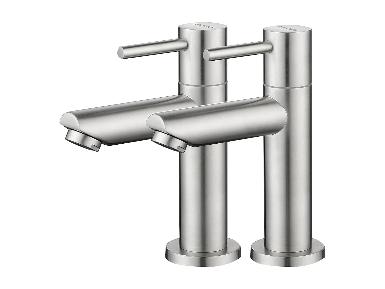 Cecipa max 2-teiliges Handwaschbecken-Wasserhahn, gebürsteter Kaltwasserhahn, mit austauschbarem Luftsprudler, EU-Modell