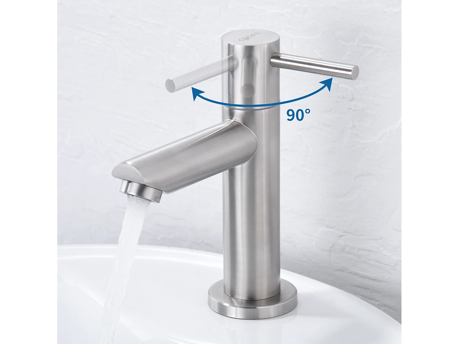 Cecipa max Wastafelkraan Badkamerkraan Wastafelkraan met uitloop Alleen koud water Kraan, EU-model