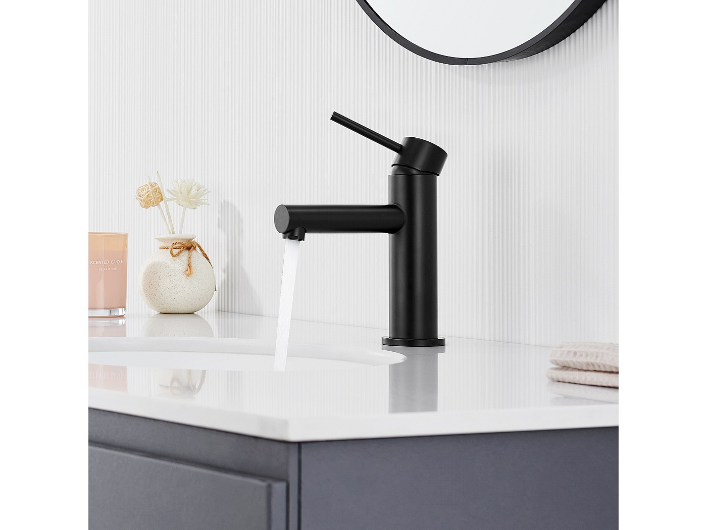 Coppia rubinetti bagno lavabo e bidet nero opaco serie Paco | Leroy Merlin
