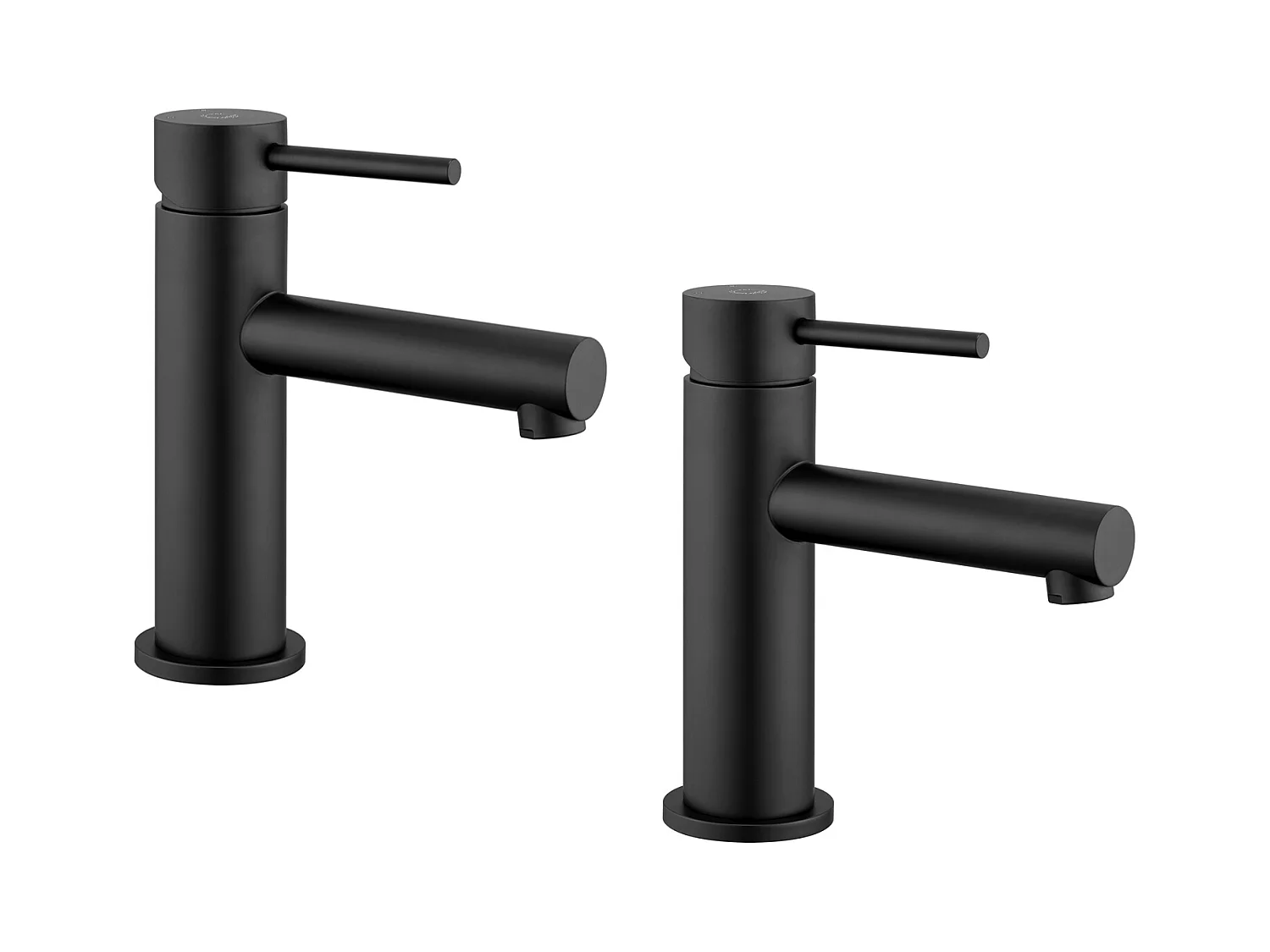 Cecipa max 2PCS Robinet pour Lavabo Noir, Robinet pour Lavabo de Salle de Bain, Mitigeur pour Lavabo de Salle de Bain, Eau Froide et Chaude,EU Modèle