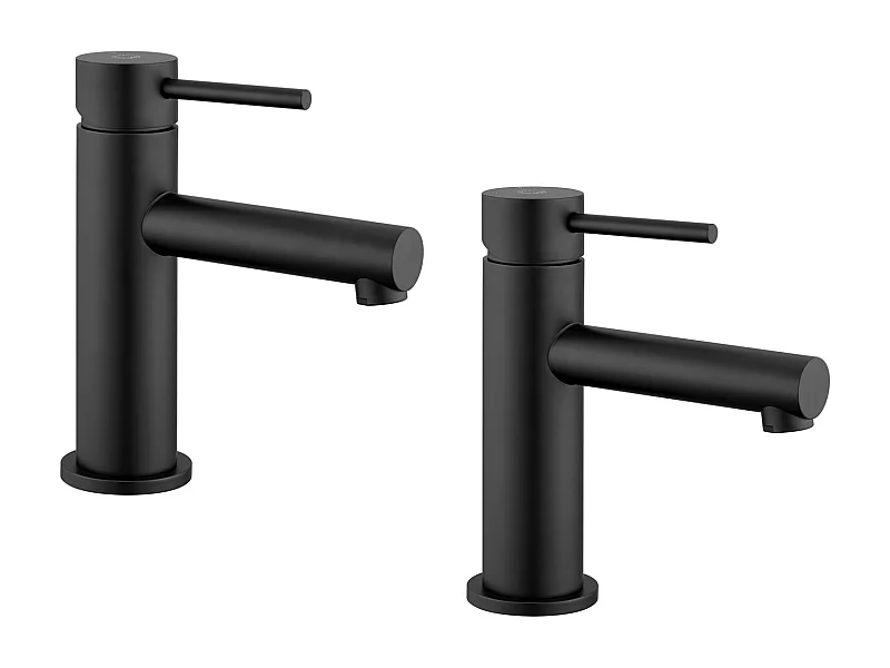 Cecipa max 2PCS zwarte wastafelkraan, wastafelkraan, wastafelmengkraan, koud en warm water, EU-model