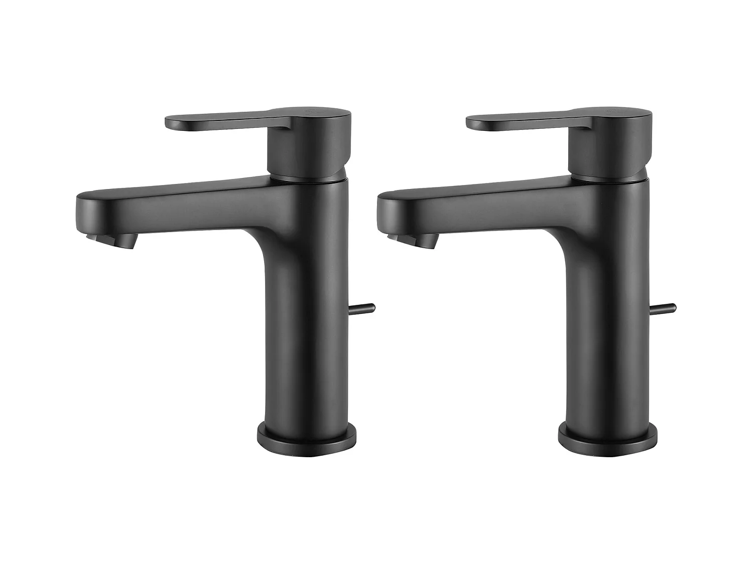2PCS Cecipa max zwarte wastafelkraan, badkamerkraan met automatische afvoer, wastafelmengkraan voor badkamer, EU-model