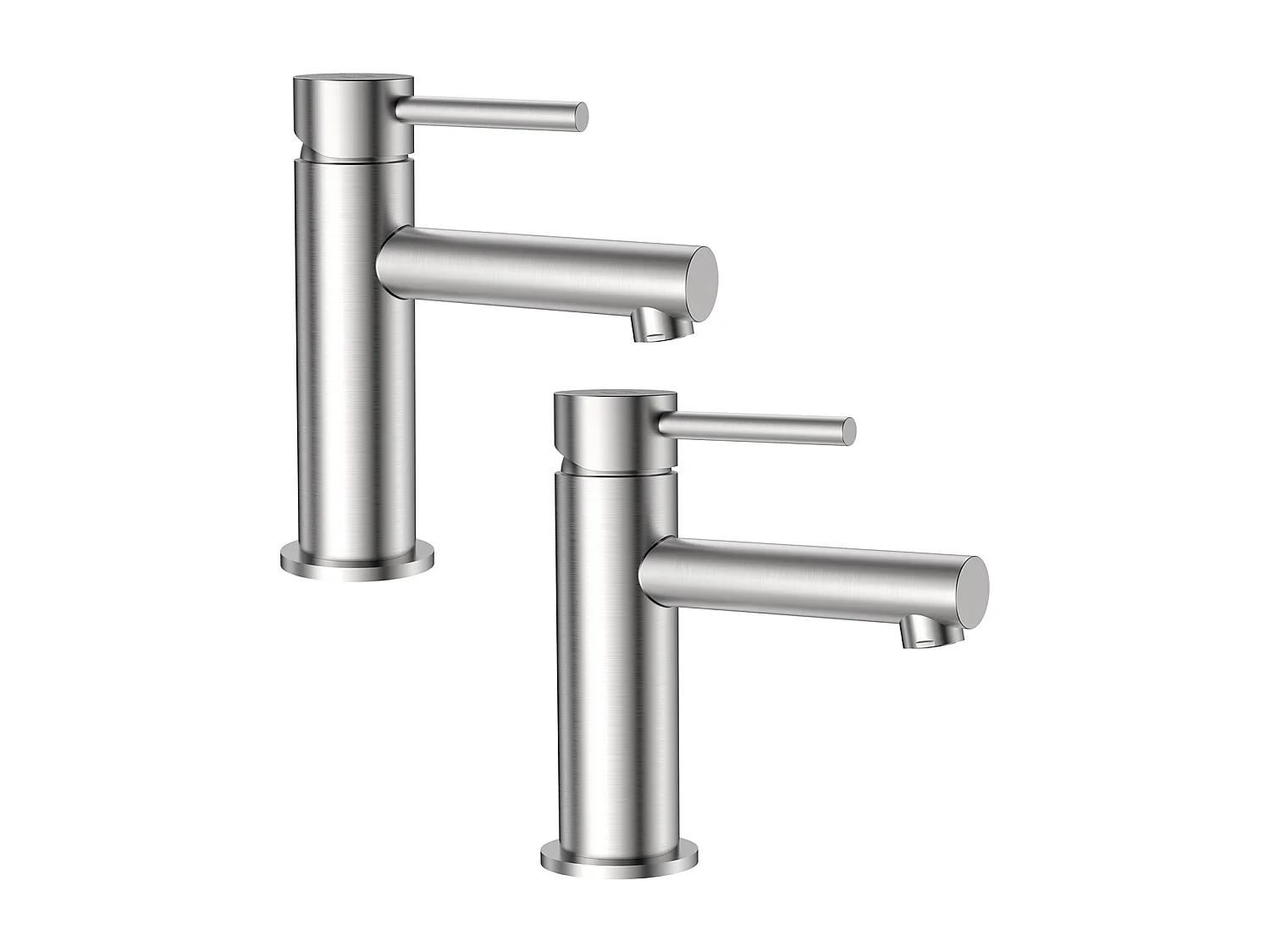 Cecipa max 2PCS geborstelde wastafelkraan, wastafelmengkraan, koud en warm water wastafelkraan, EU-model