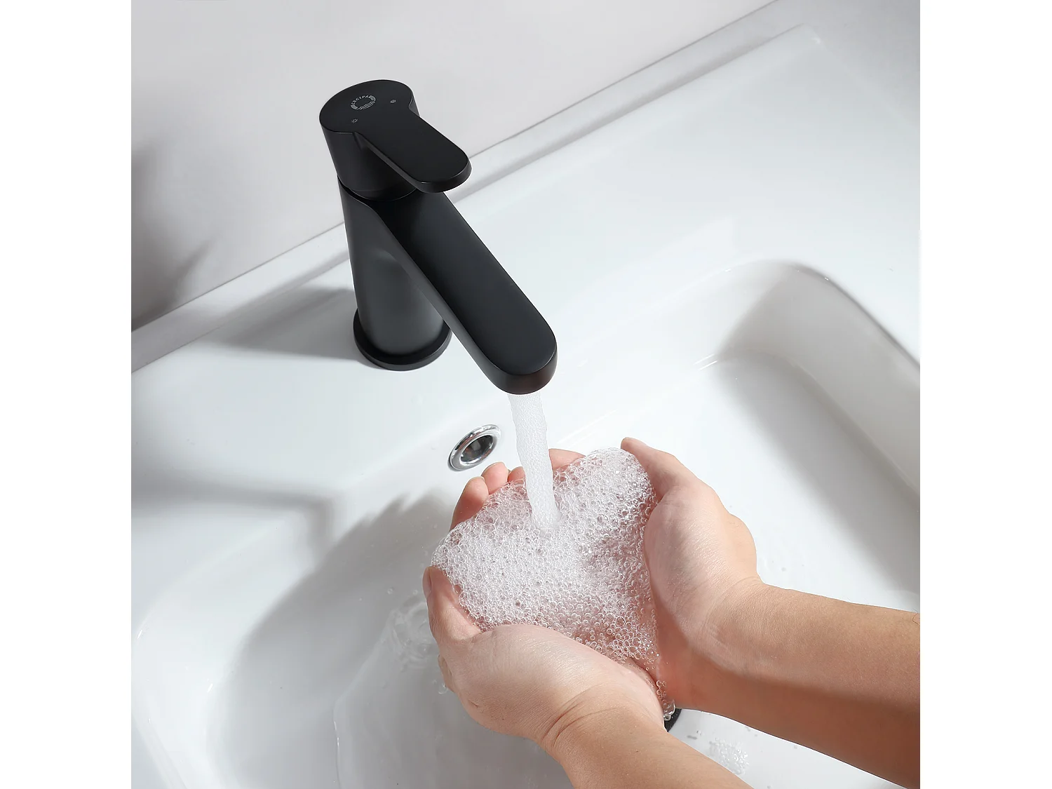 Cecipa Max Mezclador de Lavabo Grifo de Baño Extraíble Mezclador de Fregadero de Lavabo Negro, Modelo UE