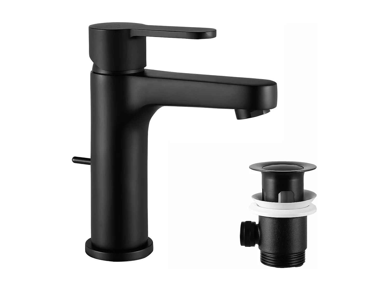 Cecipa Max Mezclador de Lavabo Grifo de Baño Extraíble Mezclador de Fregadero de Lavabo Negro, Modelo UE