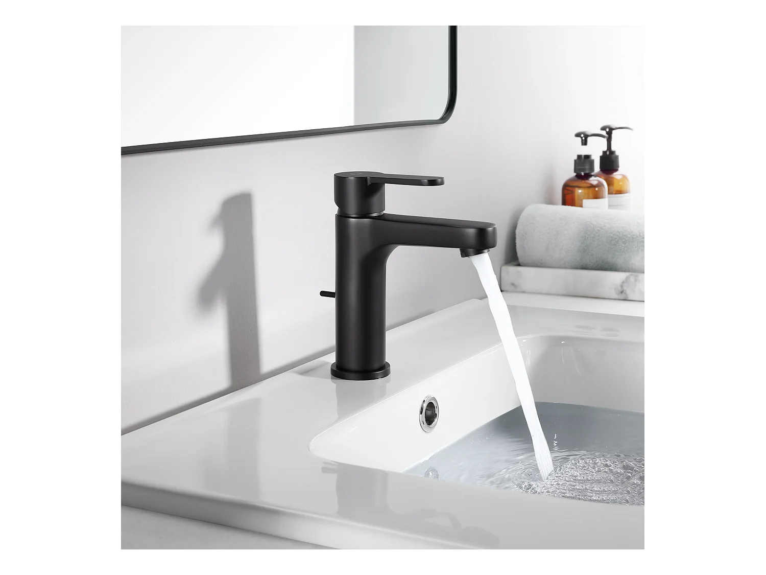 Cecipa max Mitigeur de lavabo Robinet salle de bain à tirette mitigeur lavabo vasque noir,EU Modèle