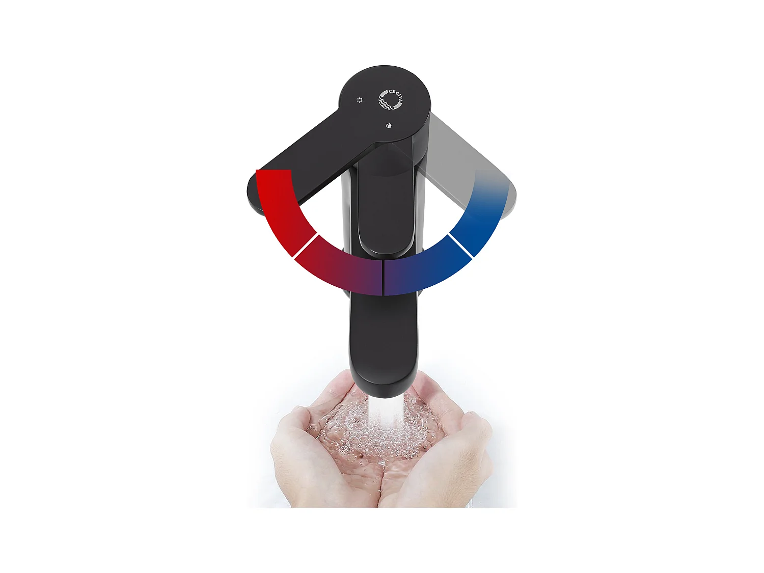 Cecipa max Mitigeur de lavabo Robinet salle de bain à tirette mitigeur lavabo vasque noir,EU Modèle