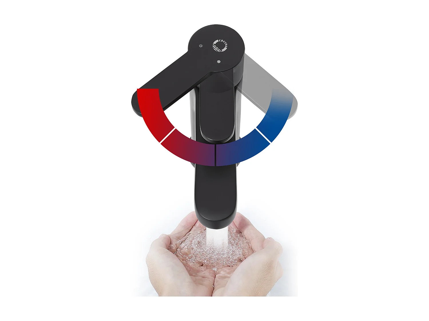 Cecipa max Mitigeur de lavabo Robinet salle de bain à tirette mitigeur lavabo vasque noir,EU Modèle