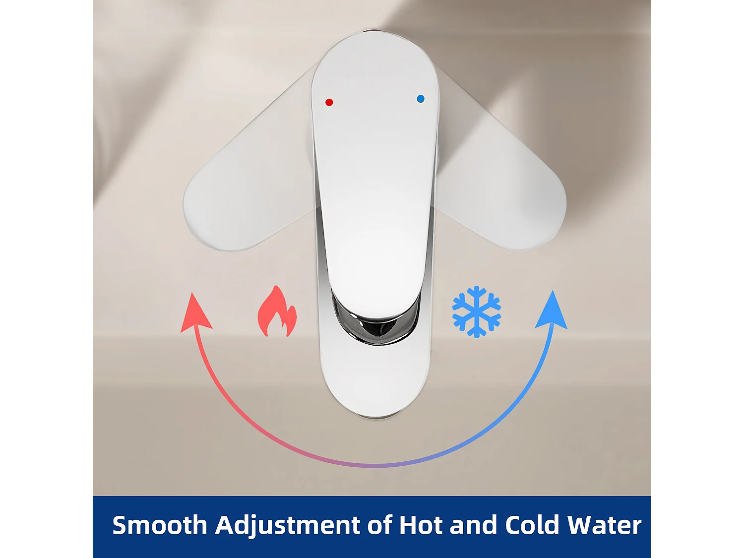 Cecipa max 2PCS chroom badkamermengkraan, badkamerkraan, wastafelkraan met uitloop hoogte 85 mm, waterbesparend, EU-model