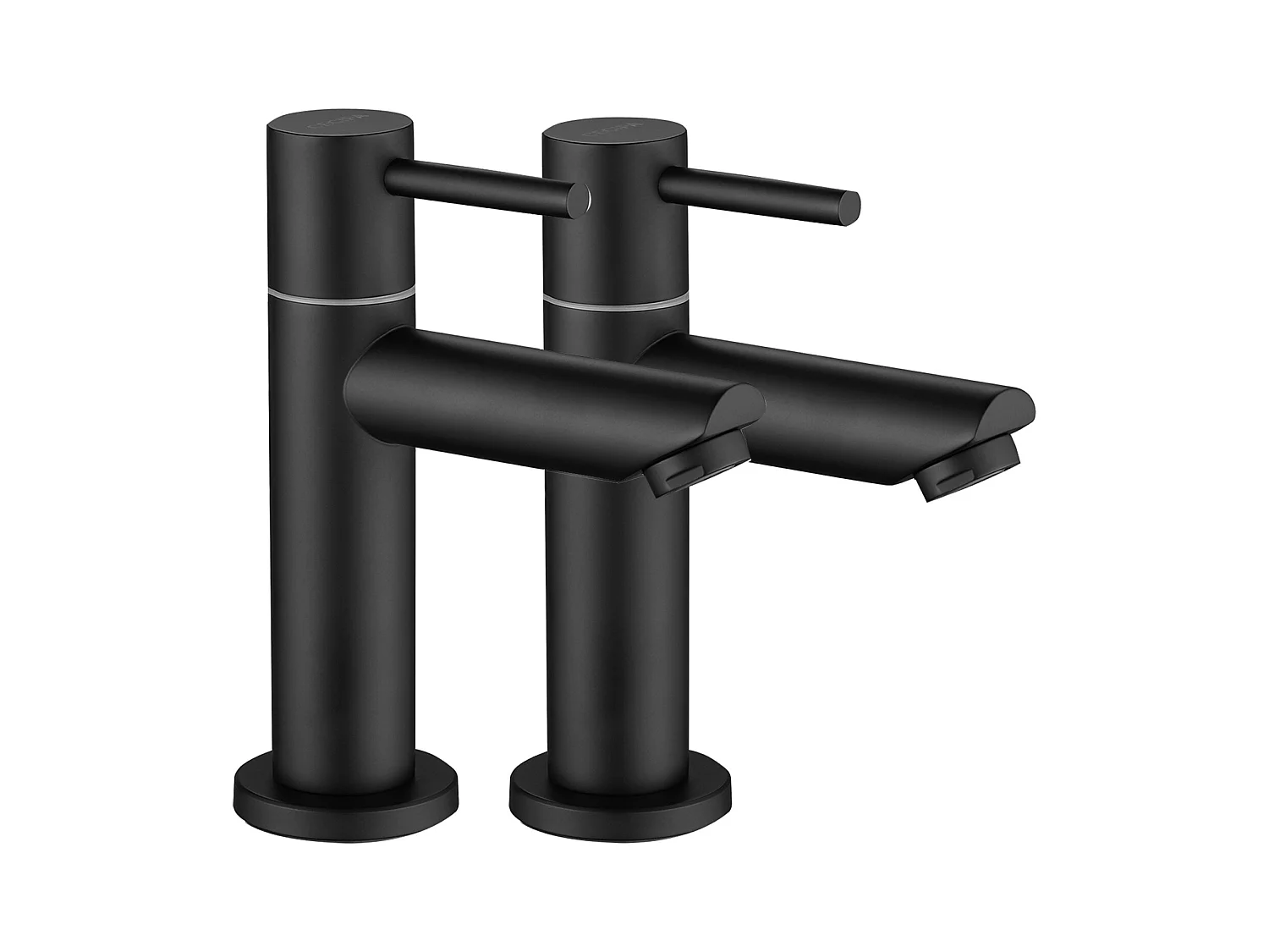 2PCS Cecipa max Robinet de lave-main Robinet de Lavabo Noir, Robinet eau Froide, Avec Aérateur Remplaçable, Hauteur de Bec 93,4 mm,EU Modèle
