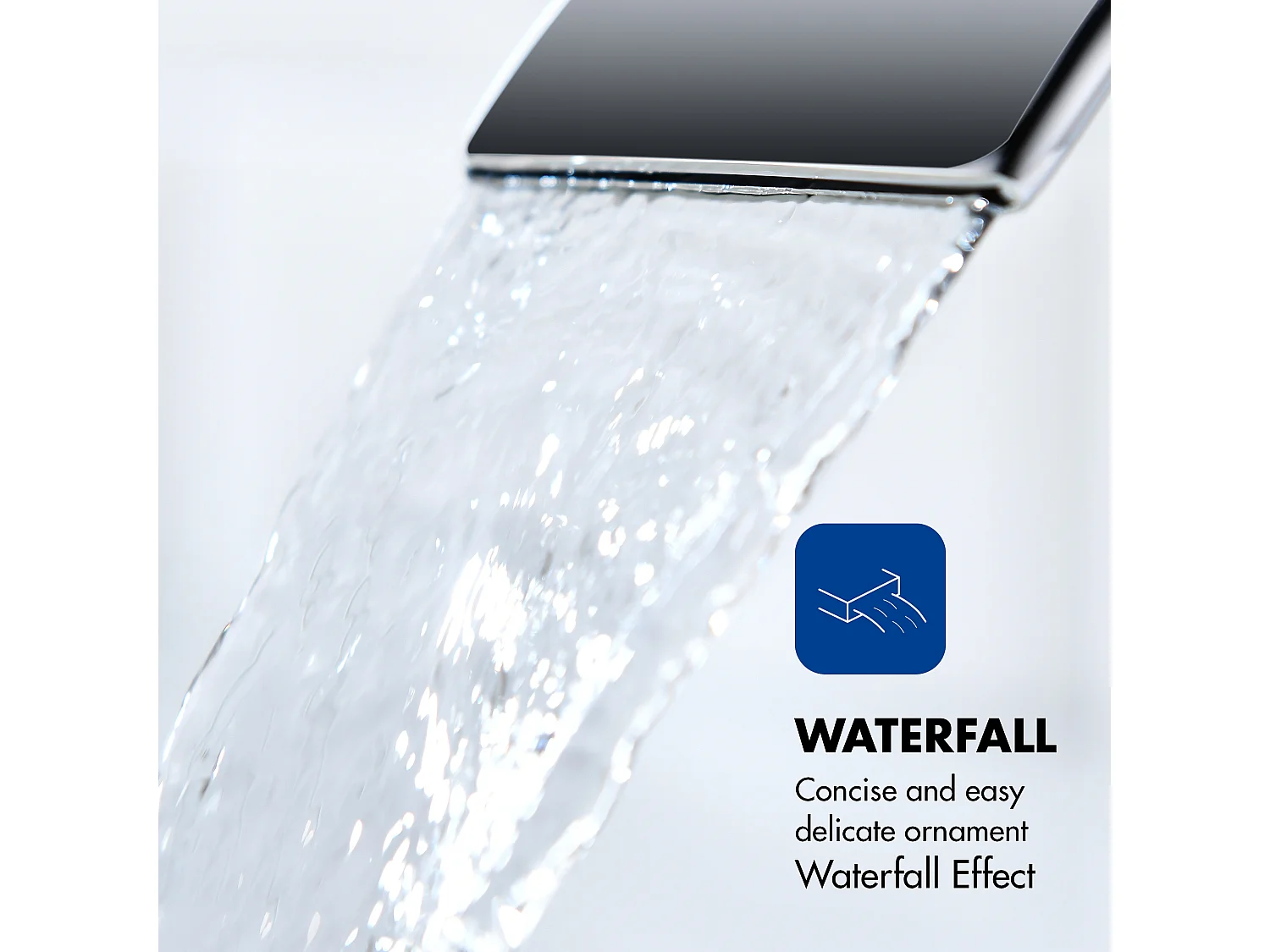 STKS Cecipa max Waterval Wastafelkraan, Wastafelmengkraan met enkele handgreep, Warm en Koud Water, Chroom!, EU-model