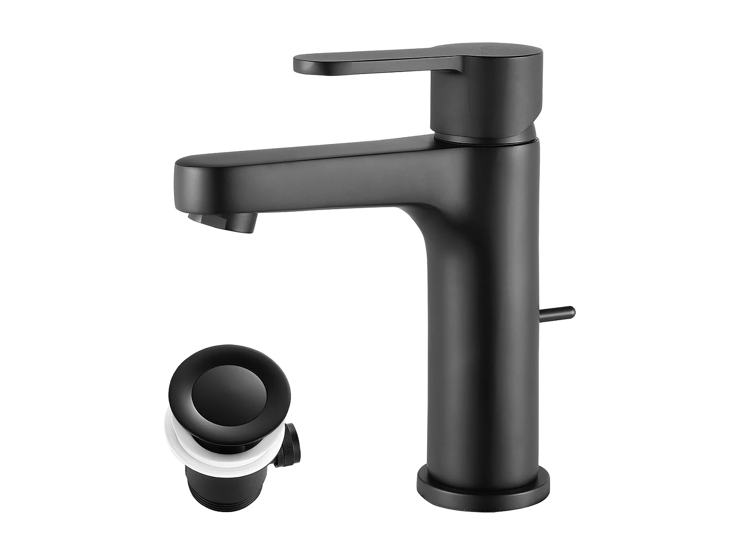 Cecipa max Robinet de Lavabo Noir, Robinet de Salle de Bain Noir Avec Vidange Automatique, Mitigeur de lavabo pour Salle de Bain,EU Modèle