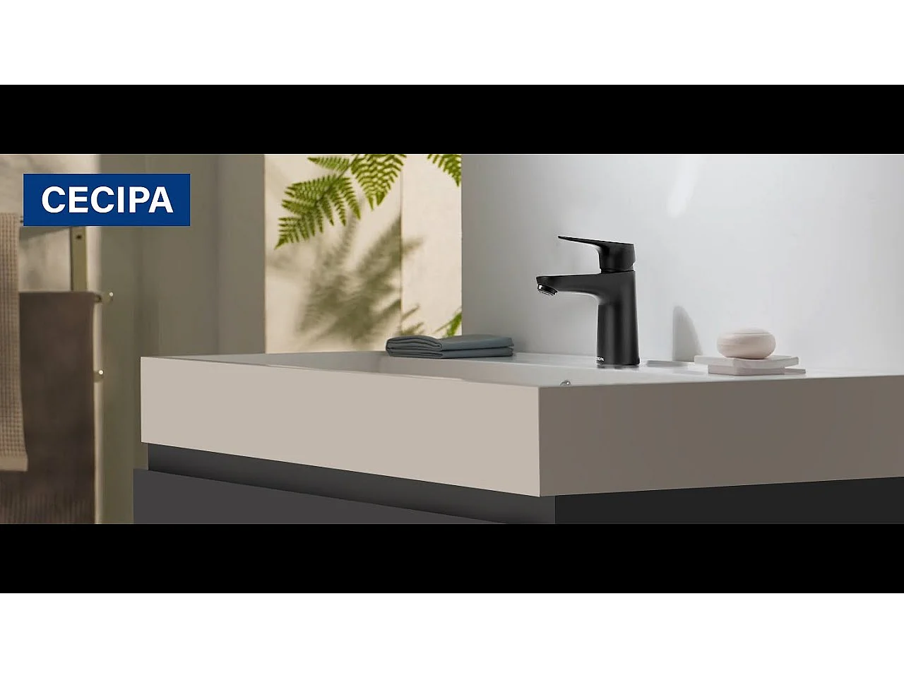 2PCS Cecipa max Robinet de Lavabo Noir Pour Salle de Bain, Robinet de Lavabo économie d'eau, Mitigeur de Lavabo à Poignée Unique,EU Modèle