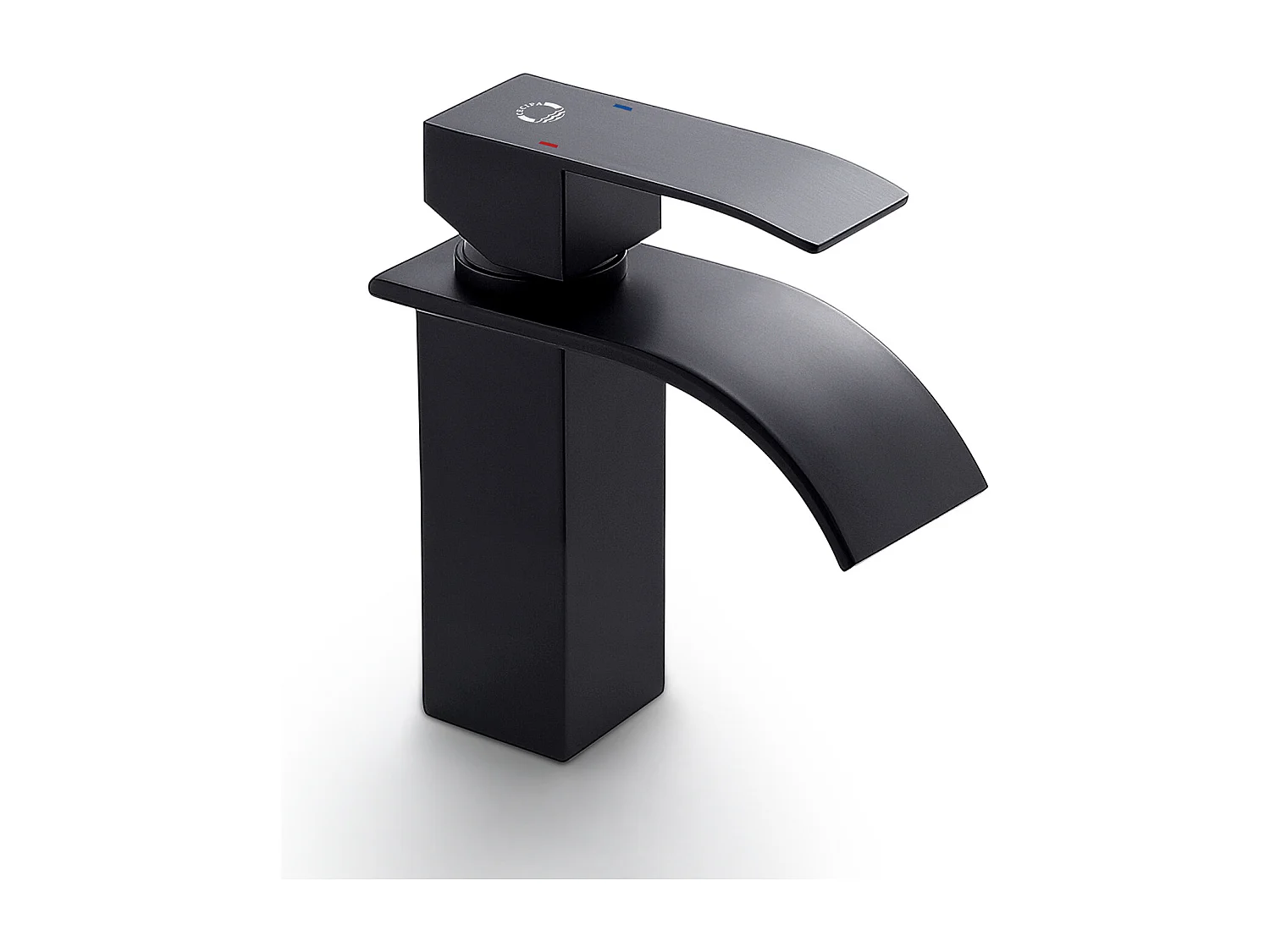 Cecipa max ZWART Waterval Wastafelkraan Messing Mengkraan voor Badkamer Modern Design,EU-model