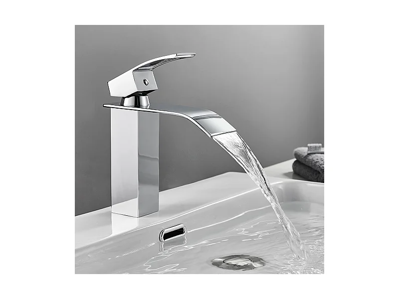 Cecipa max Rubinetto da bagno Rubinetto monoforo Miscelatore lavabo a cascata Rubinetto lavabo con leva singola, Modello UE