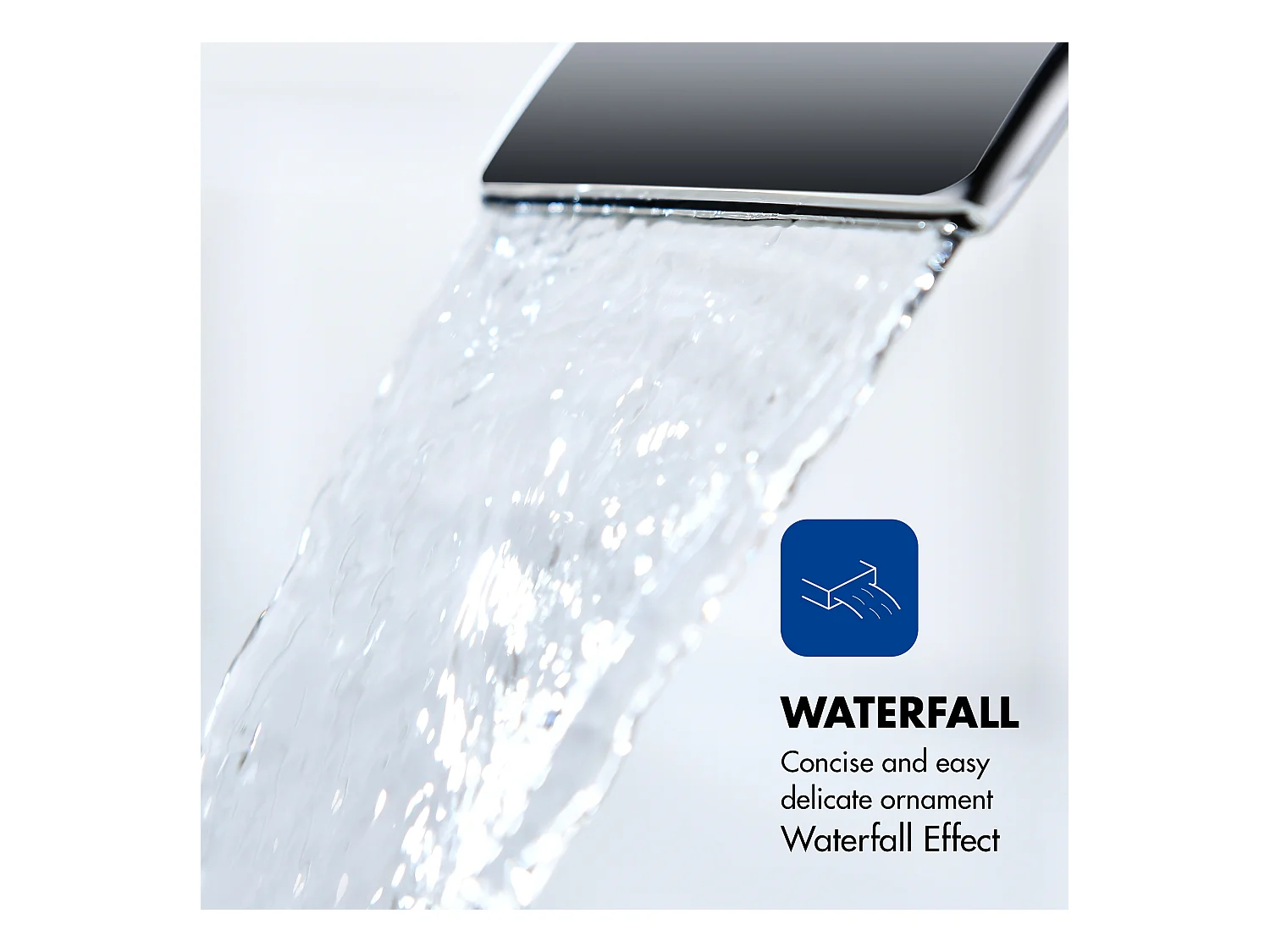 Cecipa max Grifo de baño Grifo de un Solo Orificio Mezclador de Lavabo en Cascada Grifo de Lavabo con Palanca única, Modelo UE