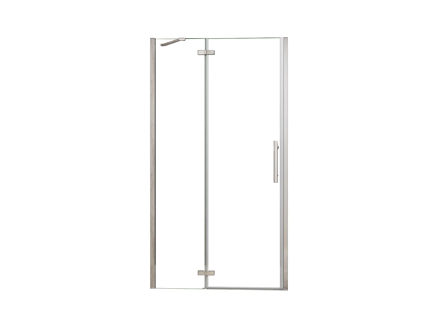 Porta de duche Bater Perfil cromado Vidro Anticalcário 6mm (790-820)x1900mm-AICA